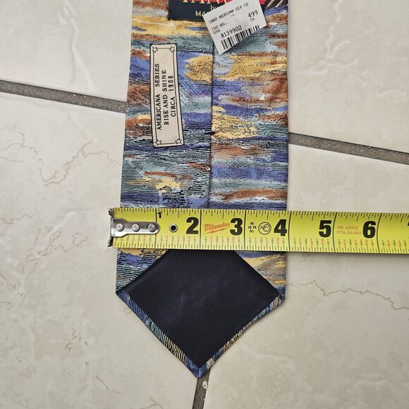 Tango By Max Raab Men's 100% Silk Tie American Series Rise And Shine Made in USA - Picture 7 of 9